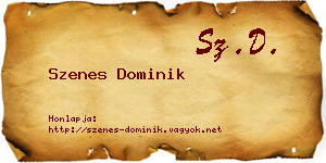 Szenes Dominik névjegykártya