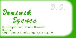 dominik szenes business card